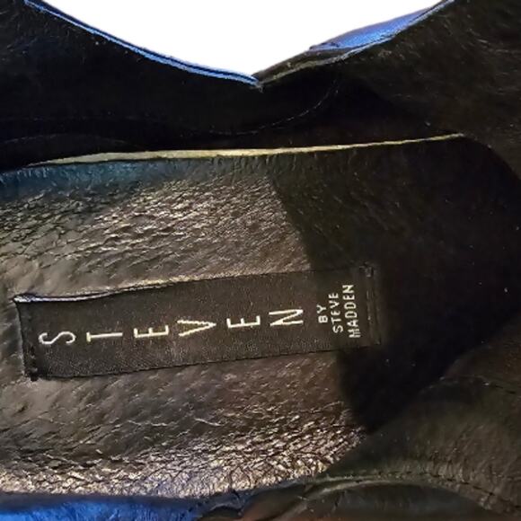 Steven By Steve‎ Madden Women's CHLOEY Sneaker, Black Leather, Size  8.5 - Picture 5 of 9